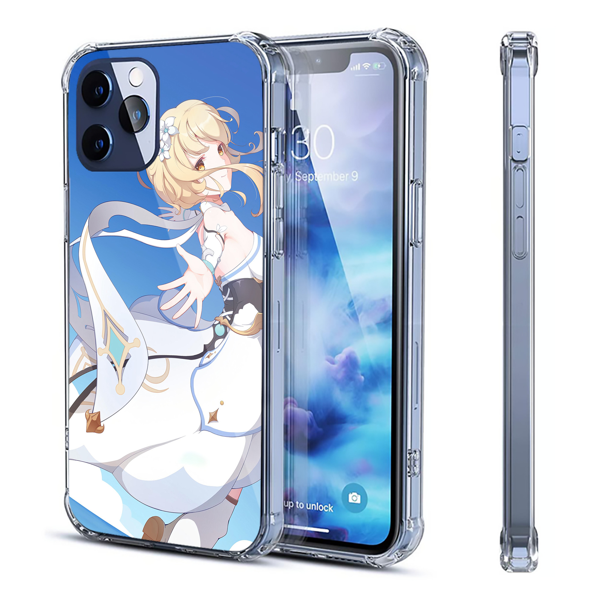 げんし神 genshin 【iPhone 12シリーズ対応】透明スマホケース（クリアソフトケース）